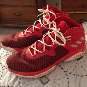 Adidas red high tops